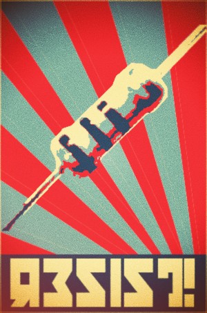 Resist propaganda poster